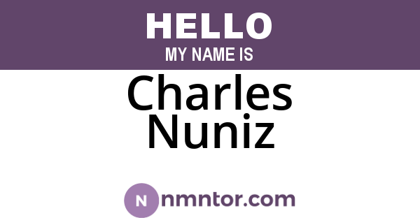 Charles Nuniz