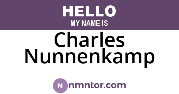 Charles Nunnenkamp