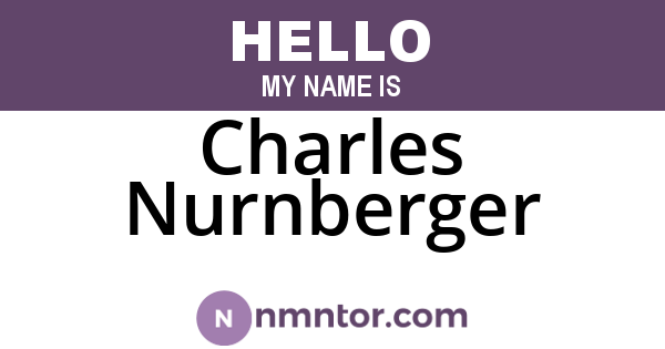 Charles Nurnberger