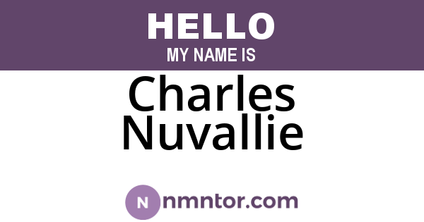 Charles Nuvallie