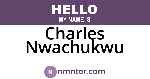 Charles Nwachukwu