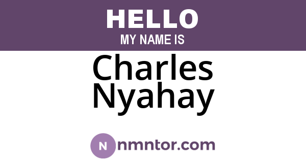 Charles Nyahay