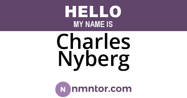 Charles Nyberg