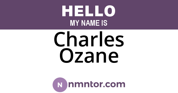 Charles Ozane