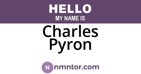Charles Pyron