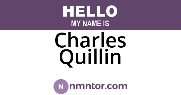 Charles Quillin