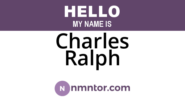 Charles Ralph