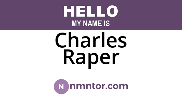 Charles Raper