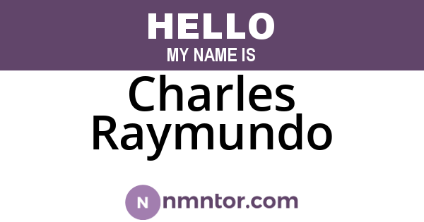 Charles Raymundo