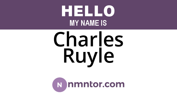 Charles Ruyle