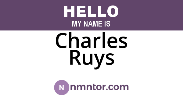 Charles Ruys