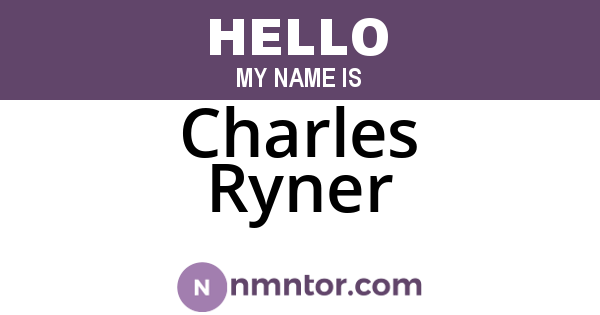 Charles Ryner