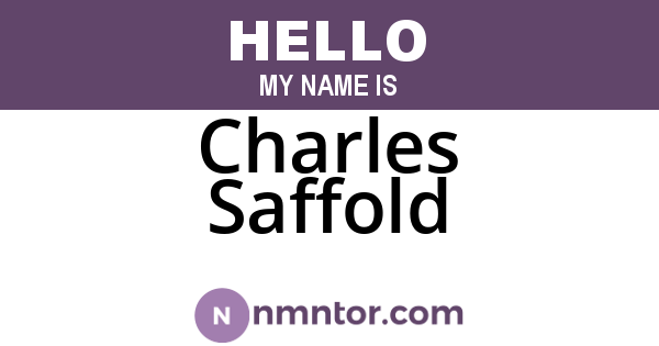 Charles Saffold
