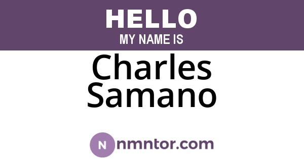 Charles Samano