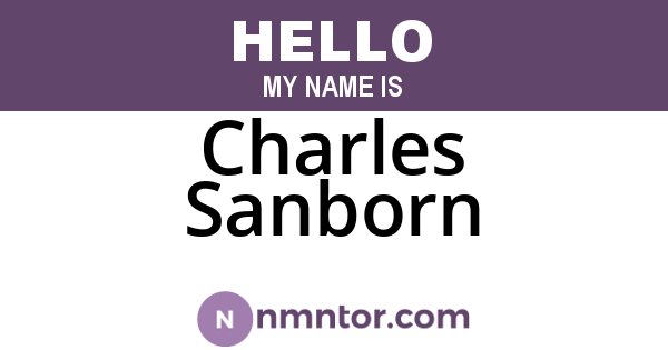 Charles Sanborn