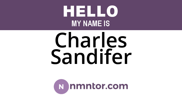 Charles Sandifer