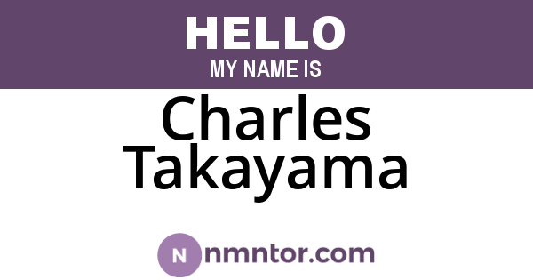 Charles Takayama