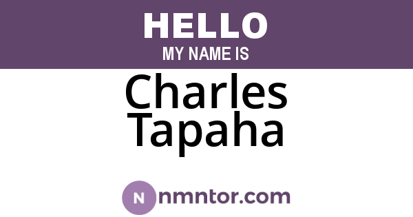 Charles Tapaha