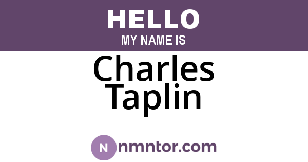 Charles Taplin