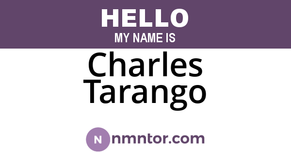 Charles Tarango