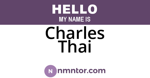 Charles Thai