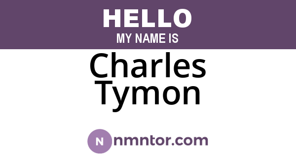 Charles Tymon