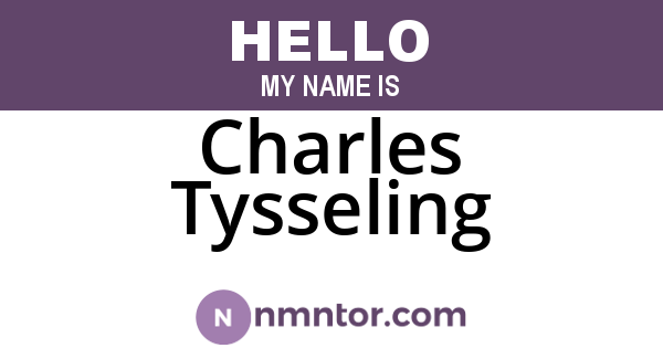 Charles Tysseling