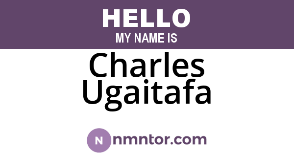 Charles Ugaitafa