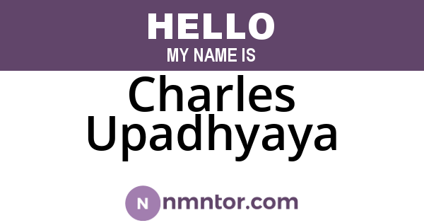 Charles Upadhyaya