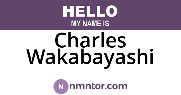 Charles Wakabayashi