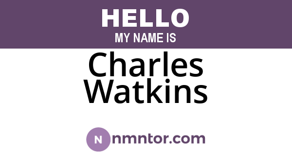 Charles Watkins