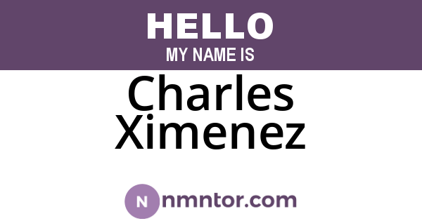 Charles Ximenez