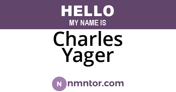 Charles Yager