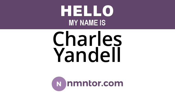 Charles Yandell