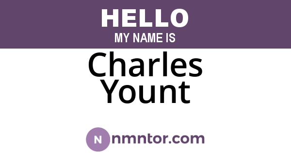 Charles Yount