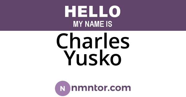 Charles Yusko