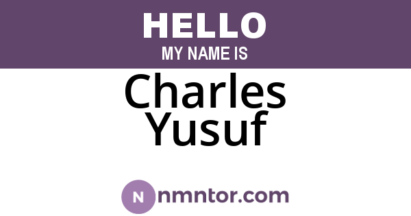 Charles Yusuf