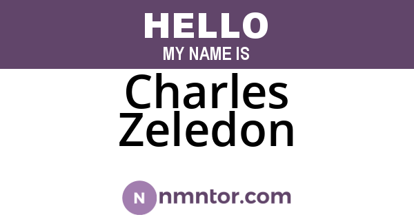 Charles Zeledon