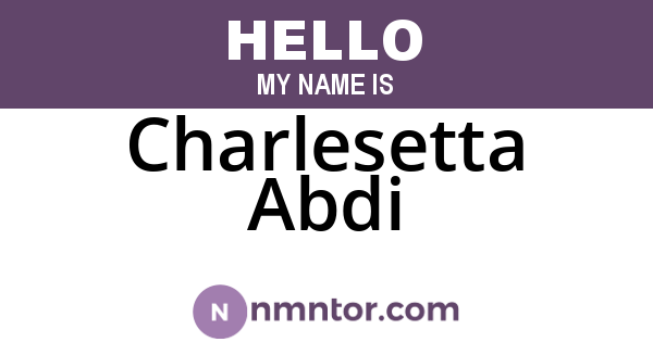 Charlesetta Abdi