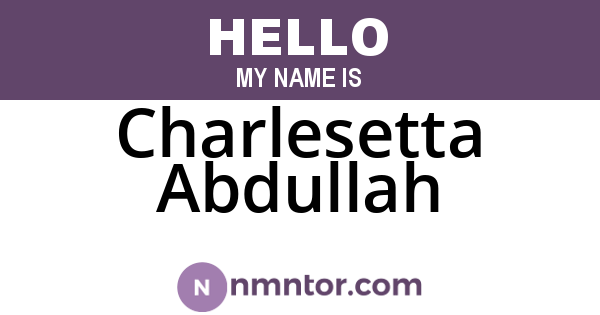 Charlesetta Abdullah