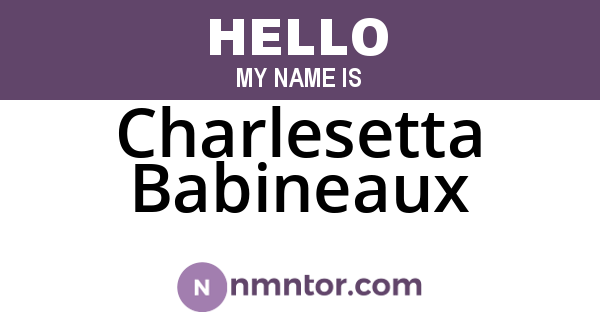 Charlesetta Babineaux