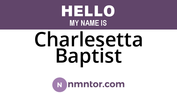 Charlesetta Baptist