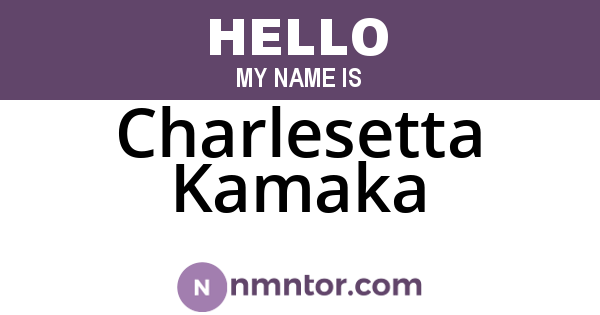 Charlesetta Kamaka