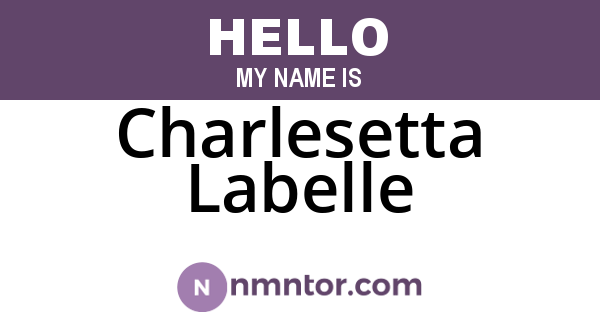 Charlesetta Labelle