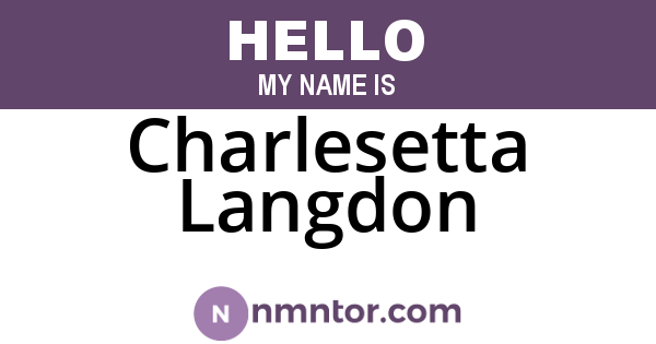 Charlesetta Langdon