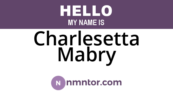 Charlesetta Mabry