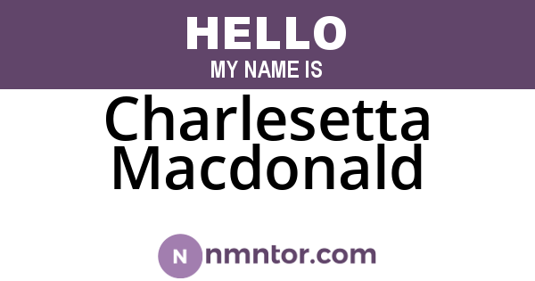 Charlesetta Macdonald