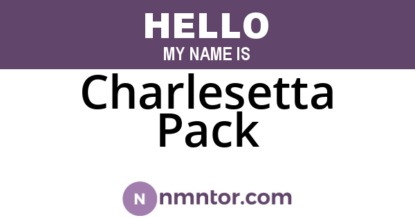 Charlesetta Pack