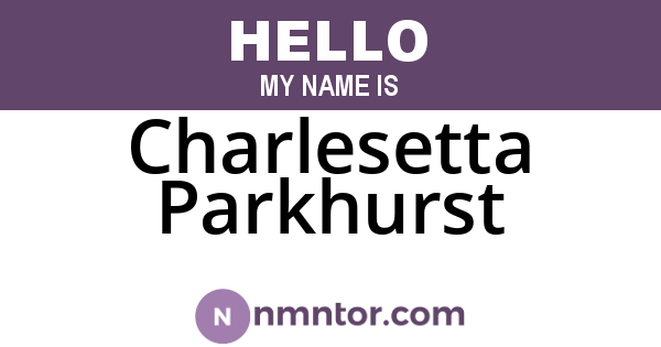 Charlesetta Parkhurst