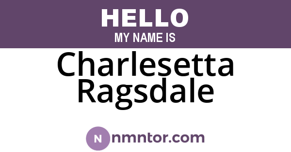 Charlesetta Ragsdale